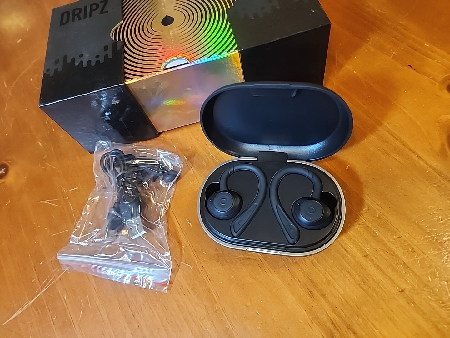 Dripz Wireless Waterproof Ear Buds, Color-Black Chase Promo Tested In Box