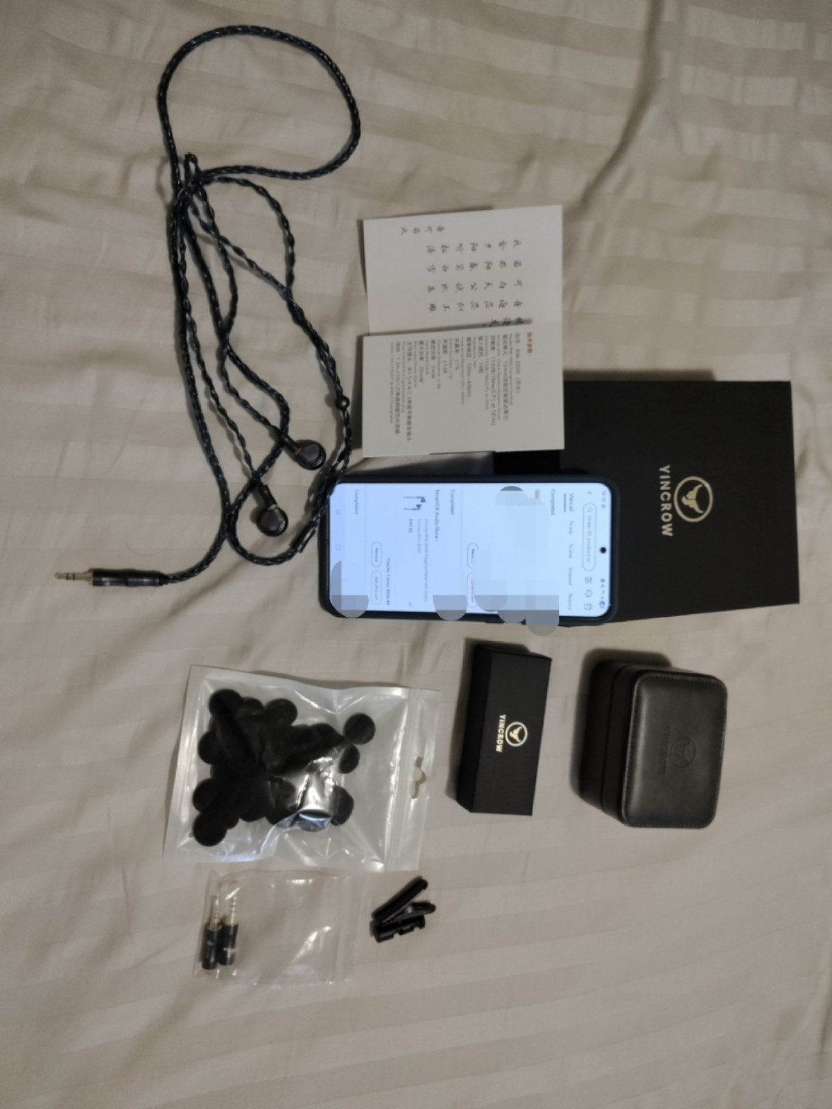 Yincrow RW-3000 HIFI In-ear Earphone Flathead Earbuds OPEN BOX PERFECT CONDITION