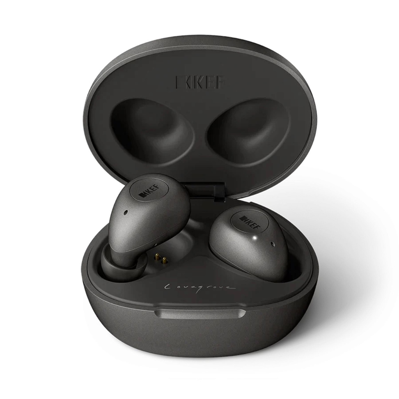 KEF Mu3 Noise Cancelling True Wireless Earphones (Splash-Proof) – Charcoal Grey