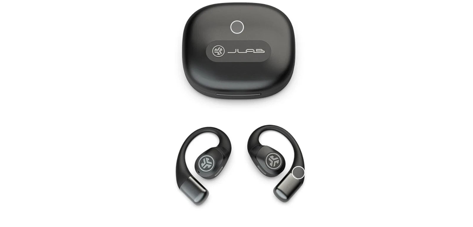 JLab Epic Open Sport Earbuds Black Bluetooth Open-Ear Used Tested