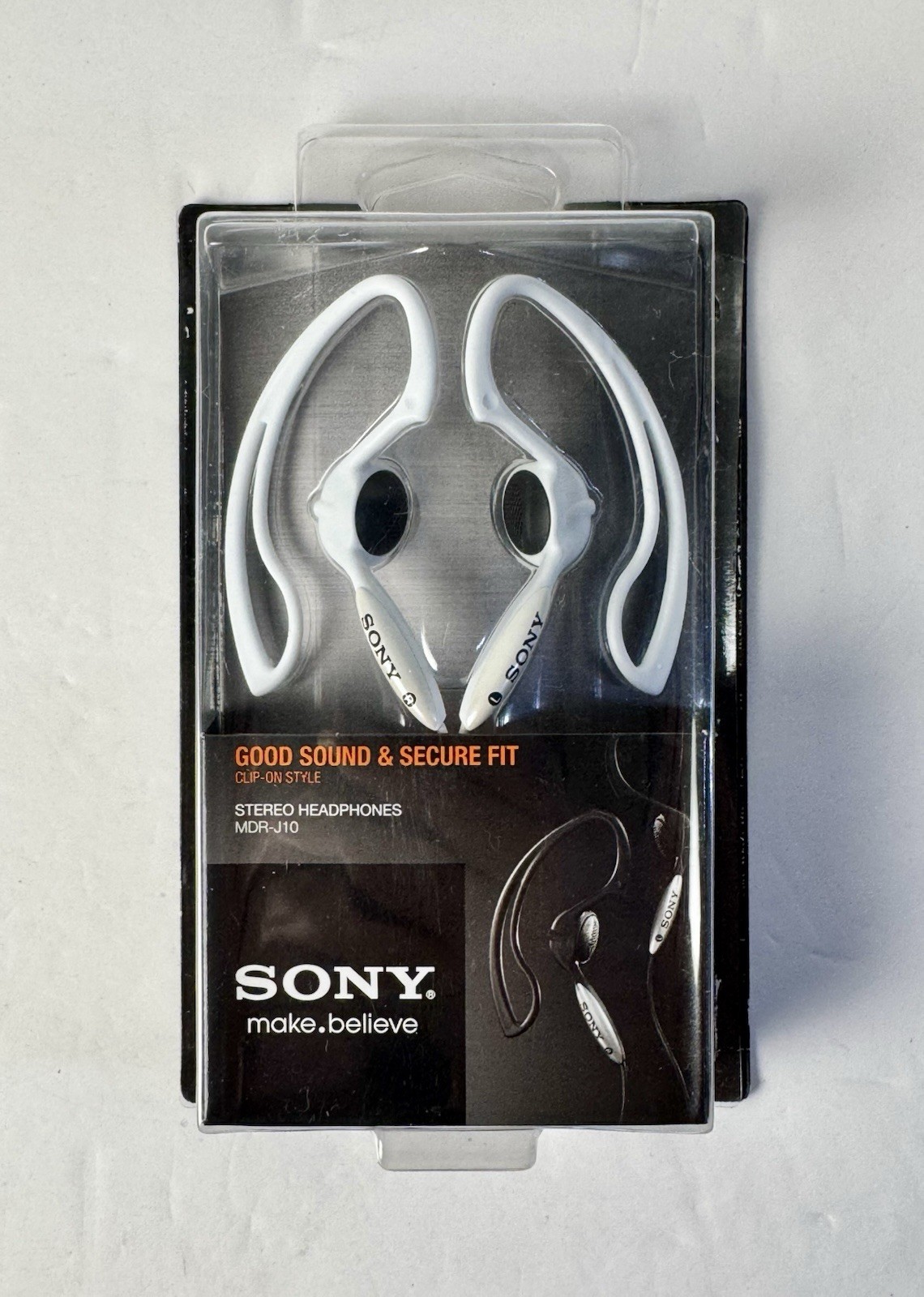 Sony MDR-J10 Vertical Ear Clip Headphones – White – Open Box