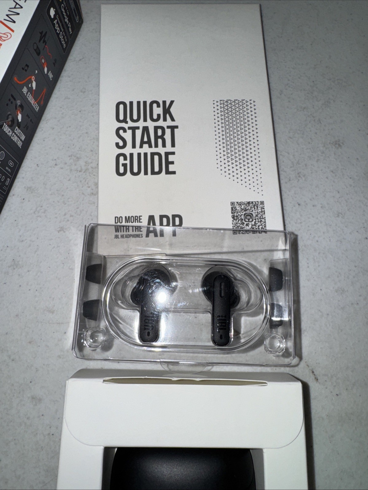 JBL By Harman Tune Beam Perfect Fit Wireless Pure Bass Zero Noise Earbuds, Black