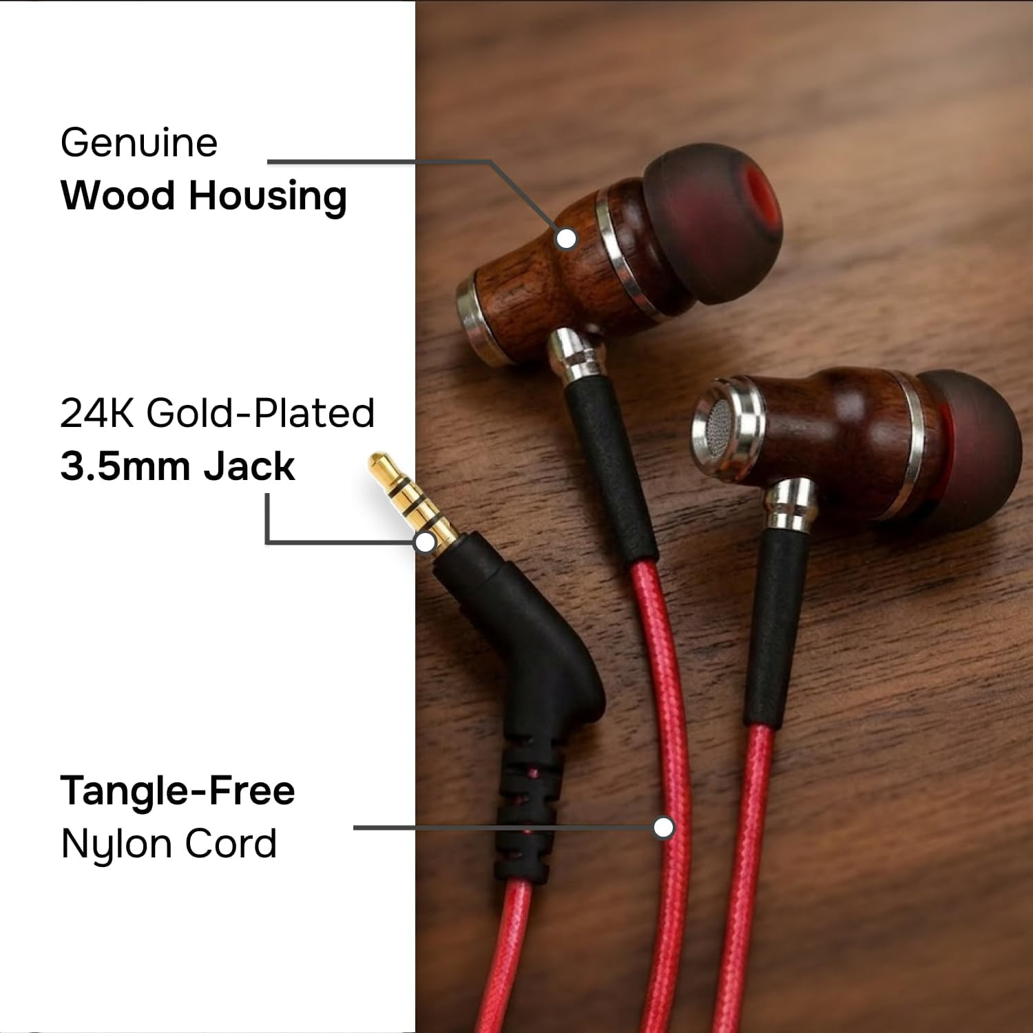 Wired Earbuds with Microphone – Noise Isolation Ear Buds with Mic, in Ear Headph