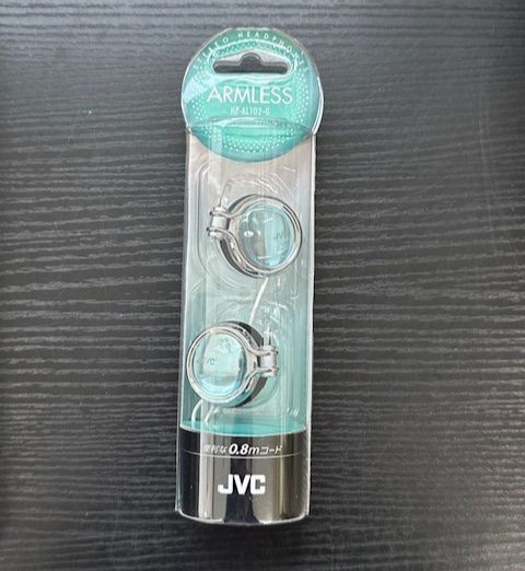 JVC HP-AL102 Clip-On Headphones Emerald Green 3.5mm Lightweight Open-Air Japan