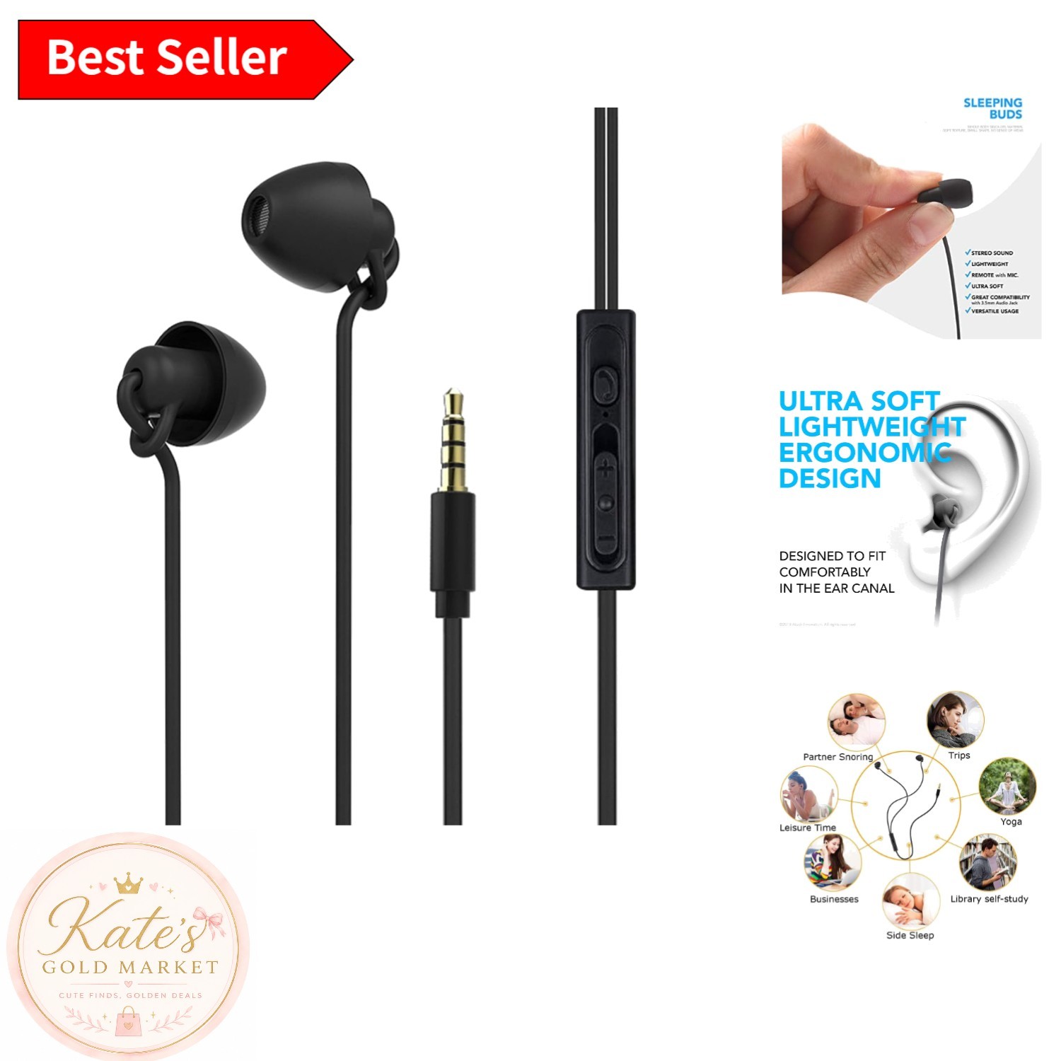 Luxury Sleeping Earbuds – Silicone Noise Cancelling Earphones for Tranquil Sleep