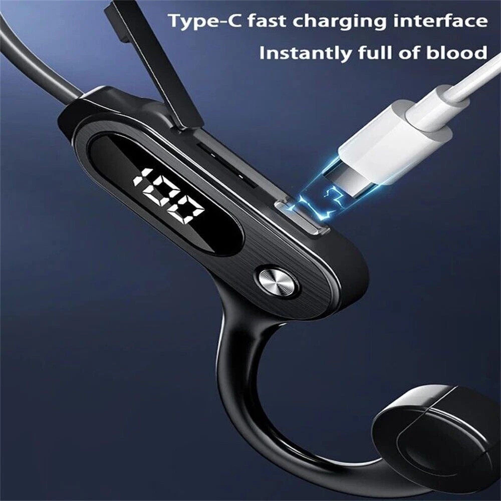 Bluetooth 5.3 Conduction Headphones Wireless Outdoor Sport Headset Earbuds Lot