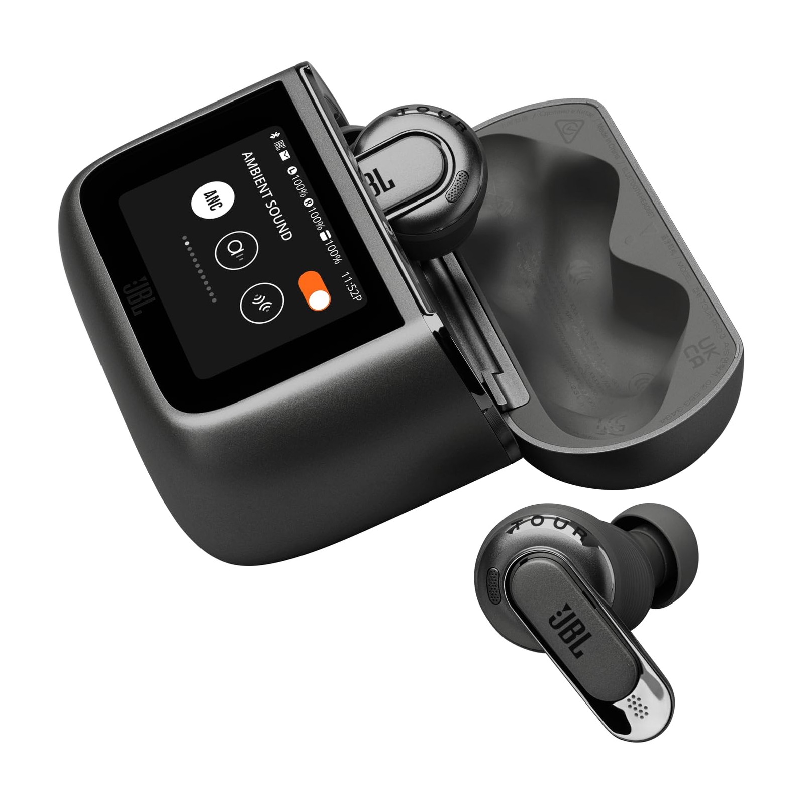 JBL Tour Pro 3 True Wireless Noise Cancelling Earbuds wSmart Charging Case Black
