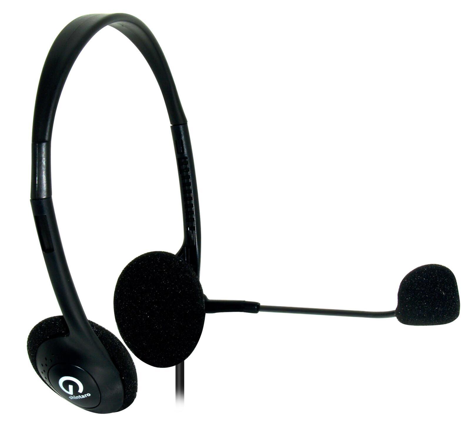 Shintaro Light Weight Wired Headset + Microphone Gaming Skype Zoom Teams