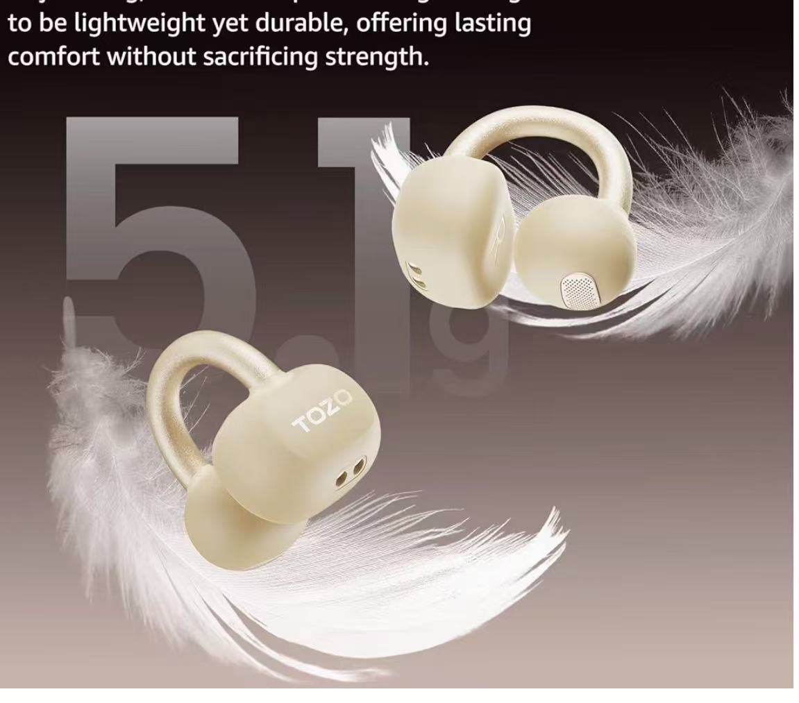 OpenEarRing True Open Ear Earbuds, Lightweight Comfort Open Ear Clip Wireless Ea