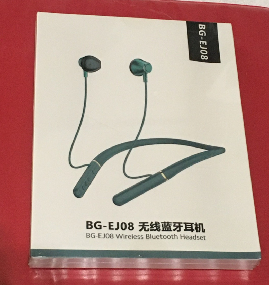 BG-EJ06 Wireless Bluetooth Headset Green Heaphones Neckband New Sealed