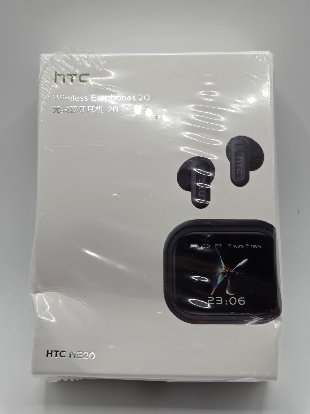 htc NE20 True Wireless Ear Buds w/ LCD Screen Bluetooth 6.0 Built-in Mic – NEW