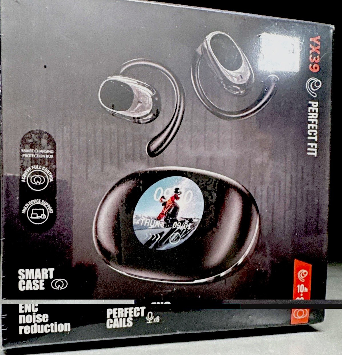 Next-Level Listening ✨ YX39 Bluetooth Ear Hook Earbuds Noise Cancel Smart Case