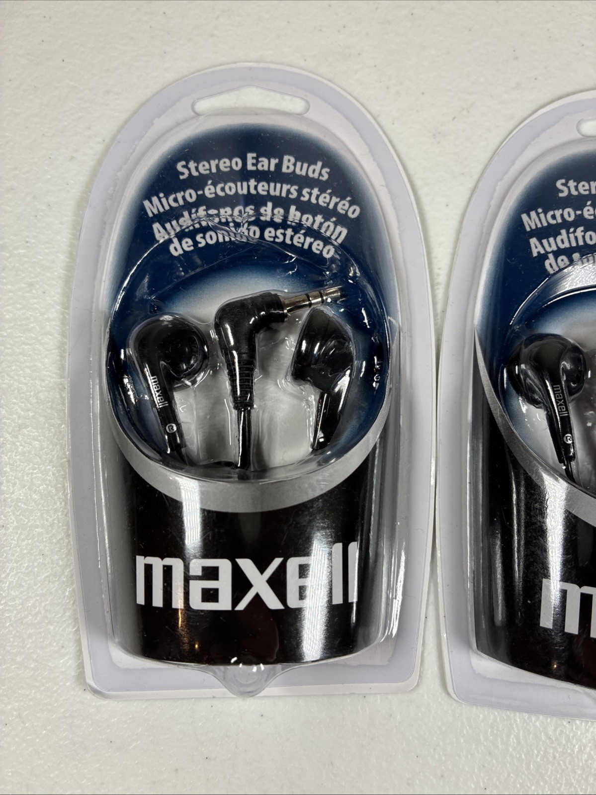 Maxell EB-95 Black Lightweight Stereo Earbuds, 190560 Lot Of 2 New, Sealed