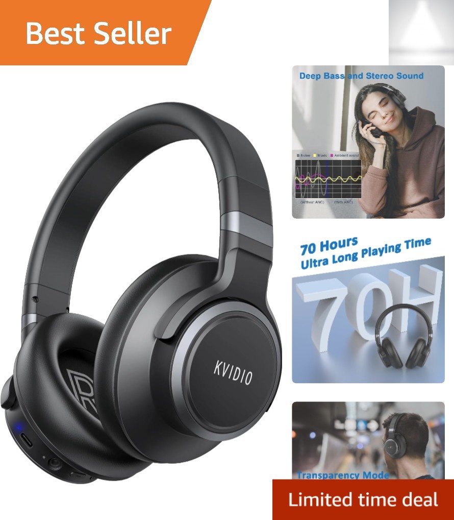 Comfortable Bluetooth Headphones with Transparency Mode – Perfect for Travel