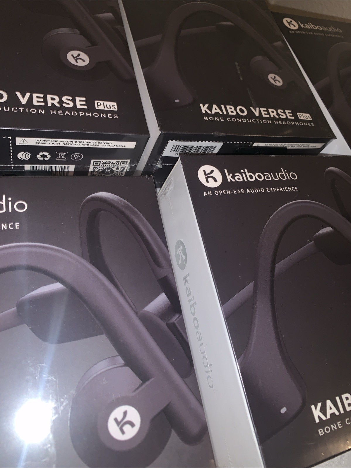 Kaibo Verse Plus Bone Conduction Headphones Multipoint Pairing Midnight Black