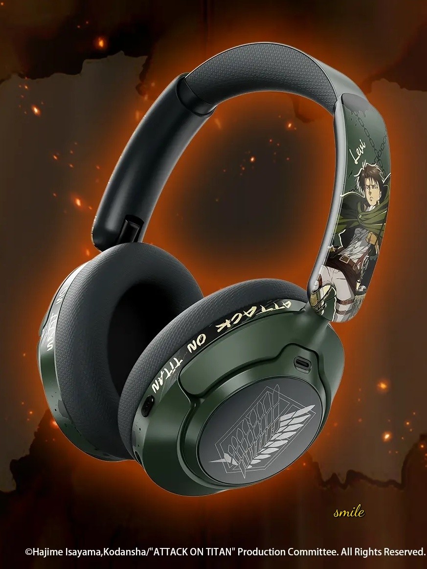 Attack On Titan Levi Ackerman Bluetooth Earphones Wireless Denoise Headphones