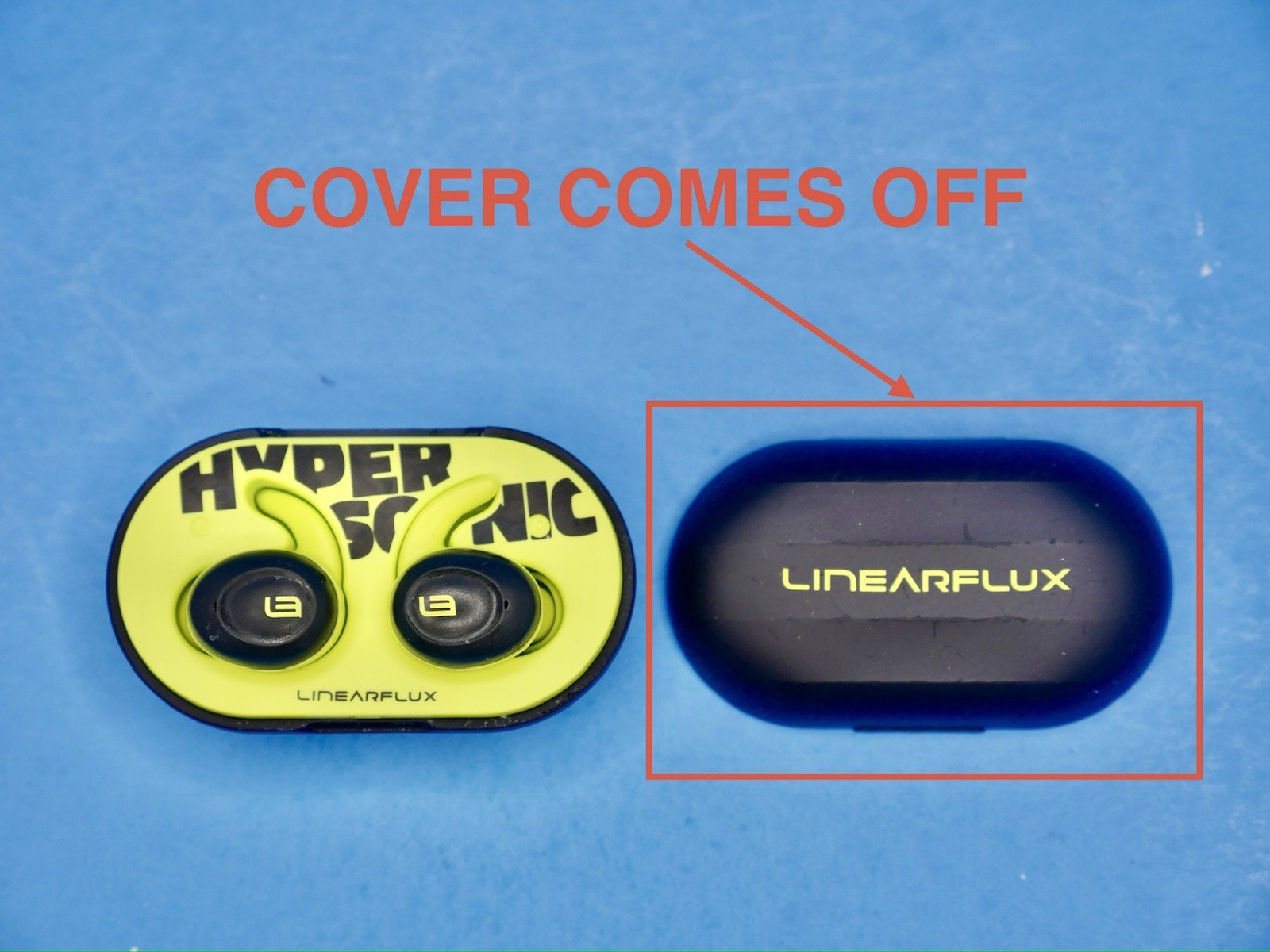 LinearFlux HyperSonic 2 Black/Green Wireless Bluetooth Ear-hook Earbuds w/Case