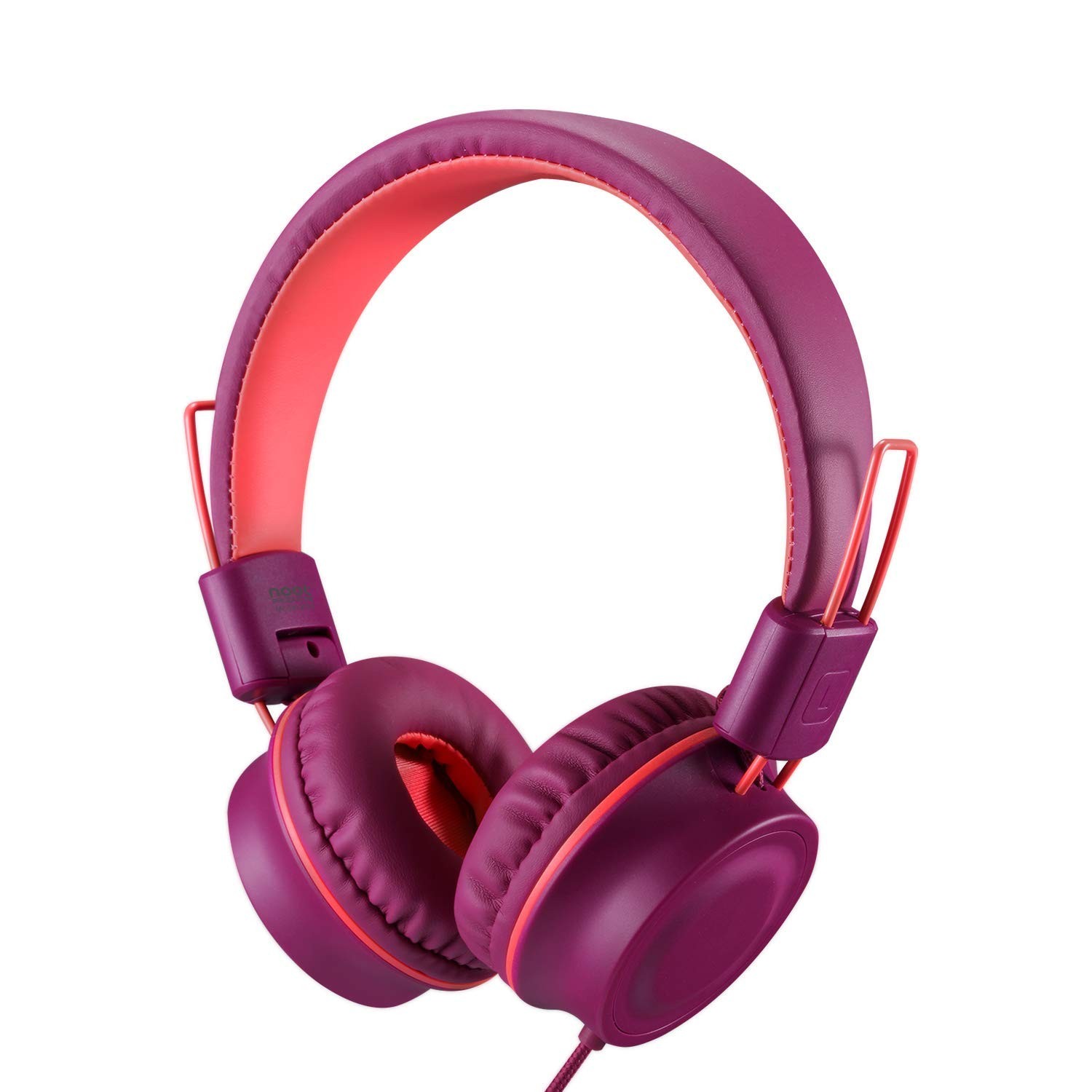 Kids Headphones K33 Foldable Stereo Tangle-Free 5ft Long Cord 3.5mm Jack Plug…