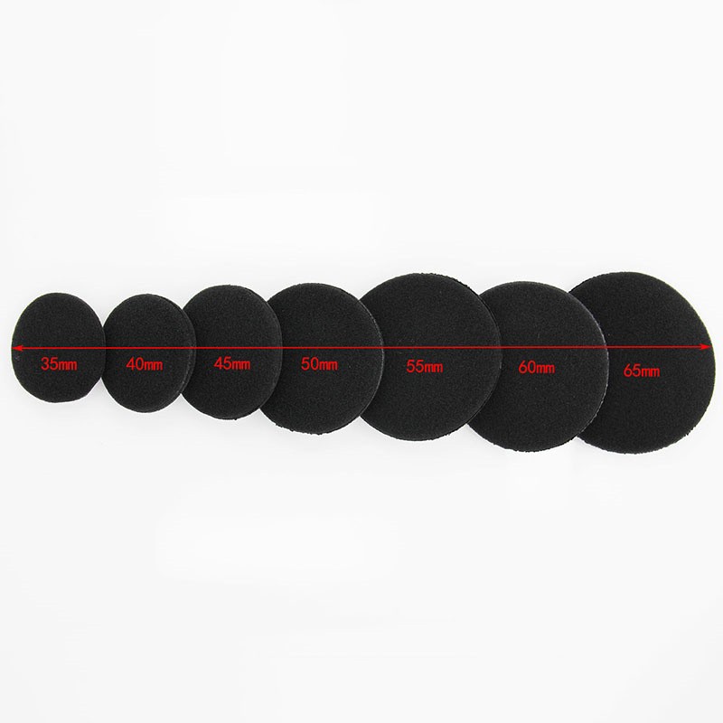 35/40/45/50/55/60/65MM Headphone Ear Foam Pad Cover Replacement – 10 Pairs Black