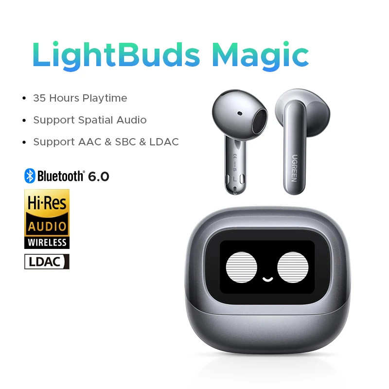 UGREEN Lightbuds Semi Open Adaptive Noise Reduction ANC Wireless Earphones