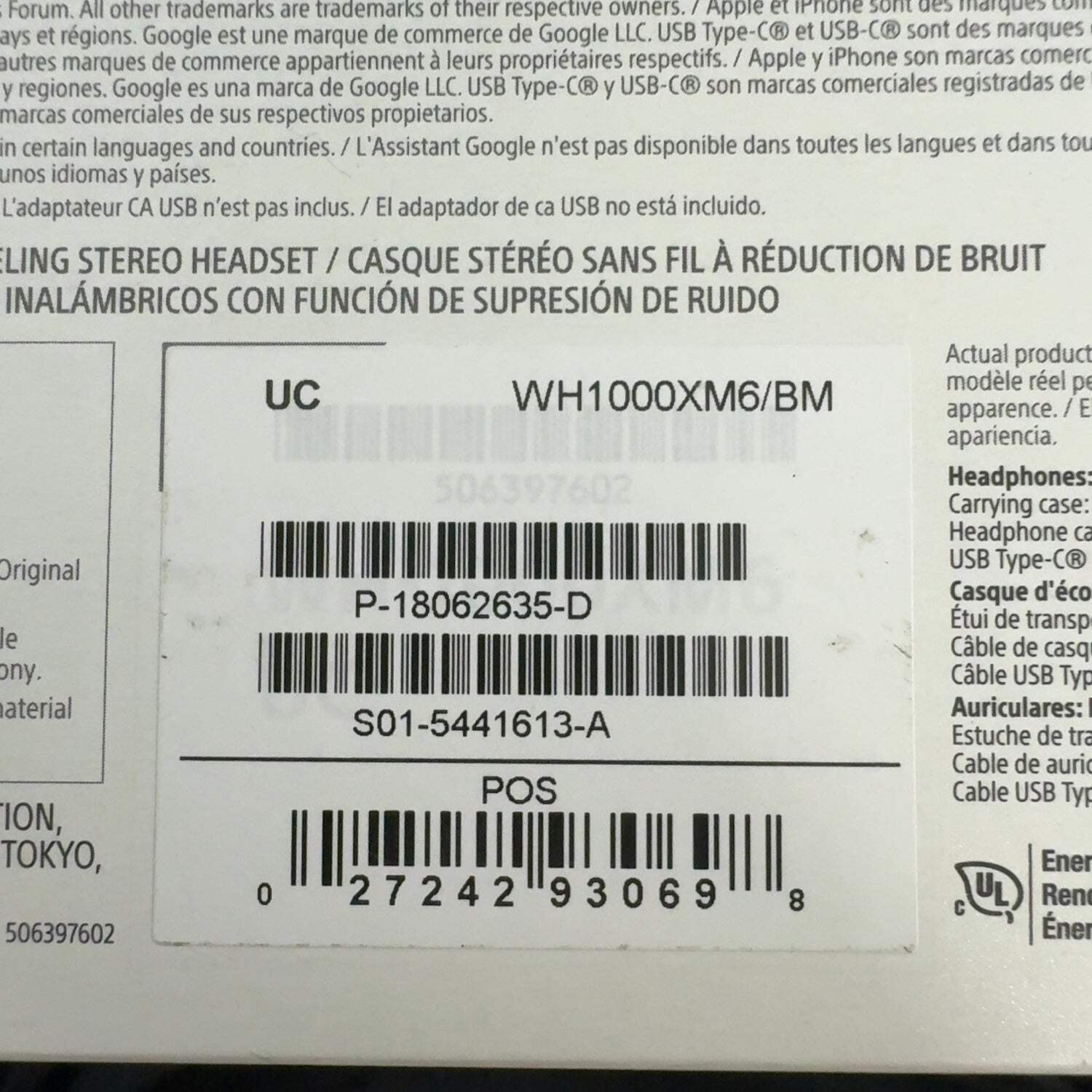 New Sony WH-1000XM6 Adaptive Hybrid Active Noise Cancellation Black YY2984