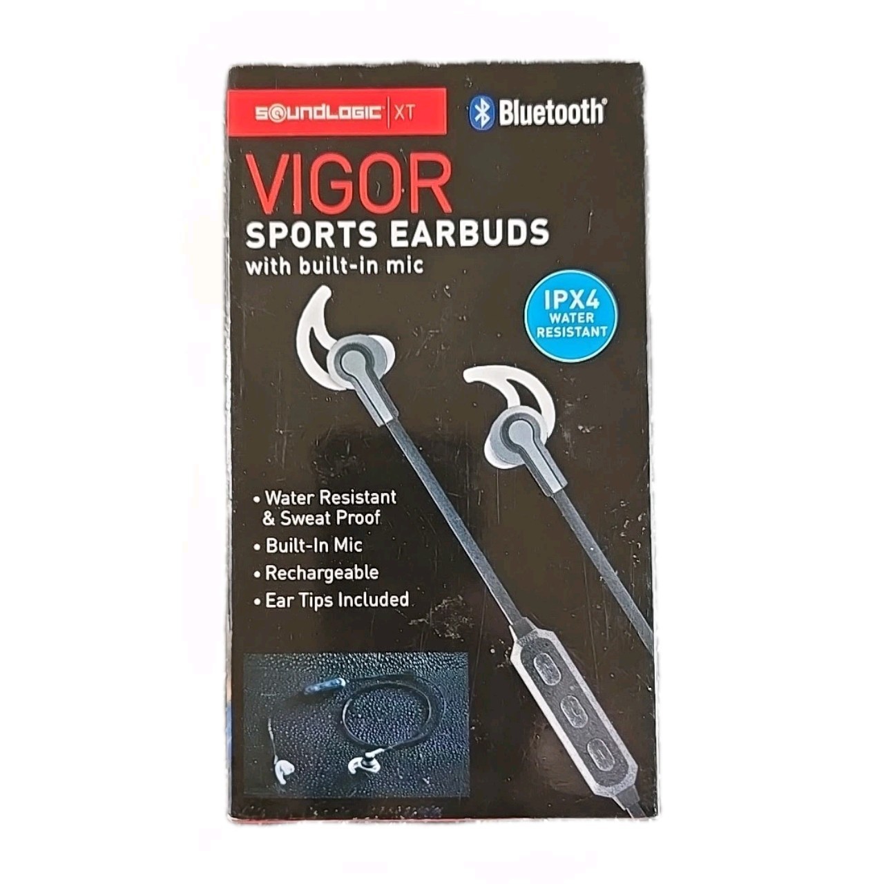 Soundlogic XT Vigor Sports Earbuds Bluetooth with built-in mic IPX Water Resist