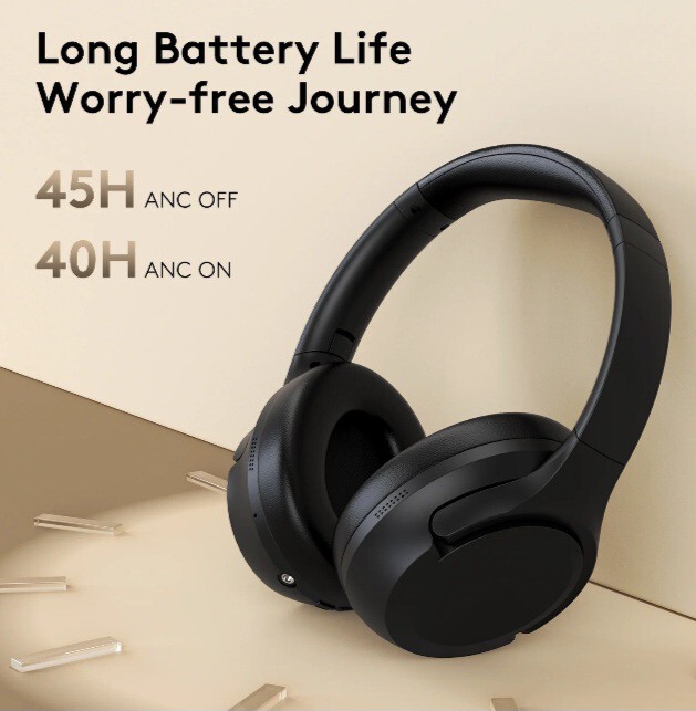 VILINICE Noise Cancelling Headphones, Wireless Bluetooth Headphones , Black, Q8