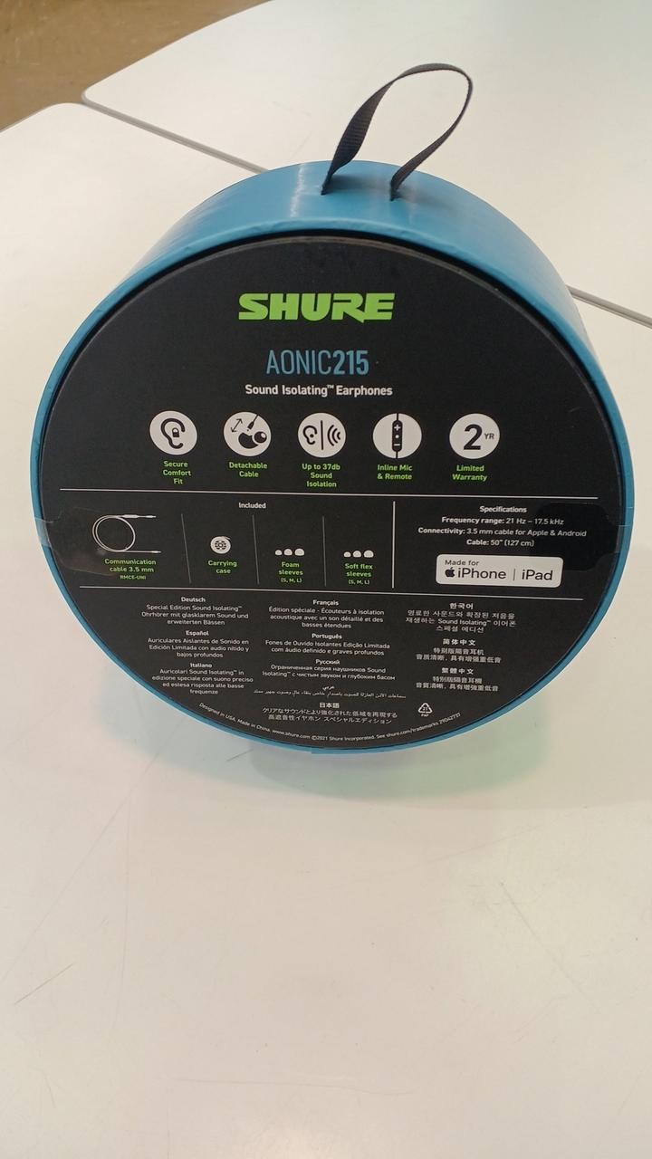 SHURE AONIC 215 Wired Earphones Unused Sealed