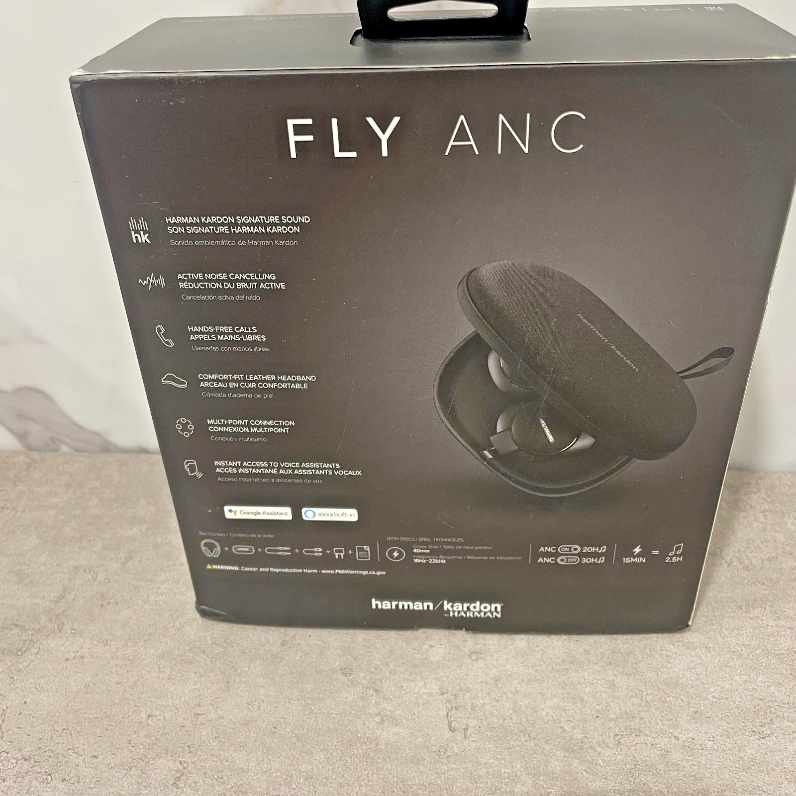 Harman Kardon Fly Wireless Over-Ear Headphones – Black, Large