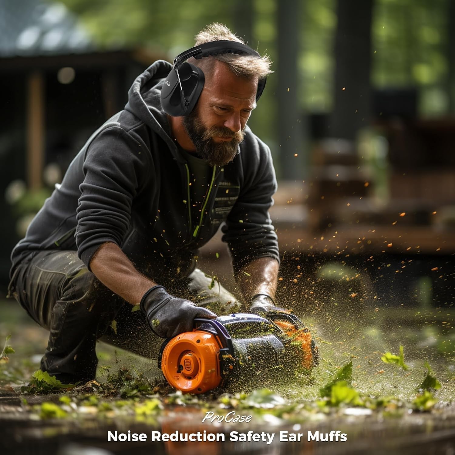 Versatile NRR 28dB Hearing Protection Ear Muffs – Ideal for Work & Travel