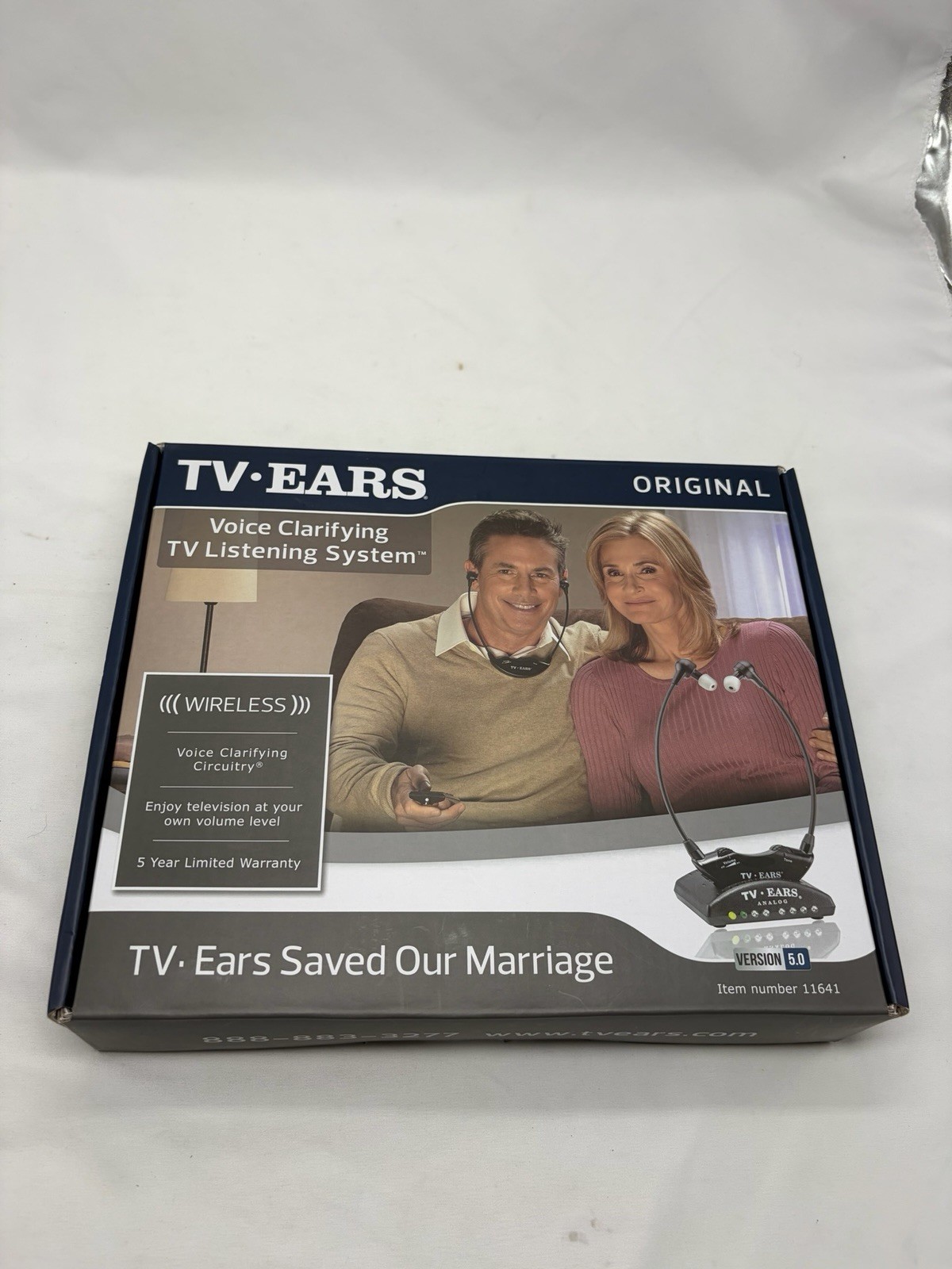 TV Ears Wireless Black Version 5.0 Item #11641 Voice Clarifying Listening