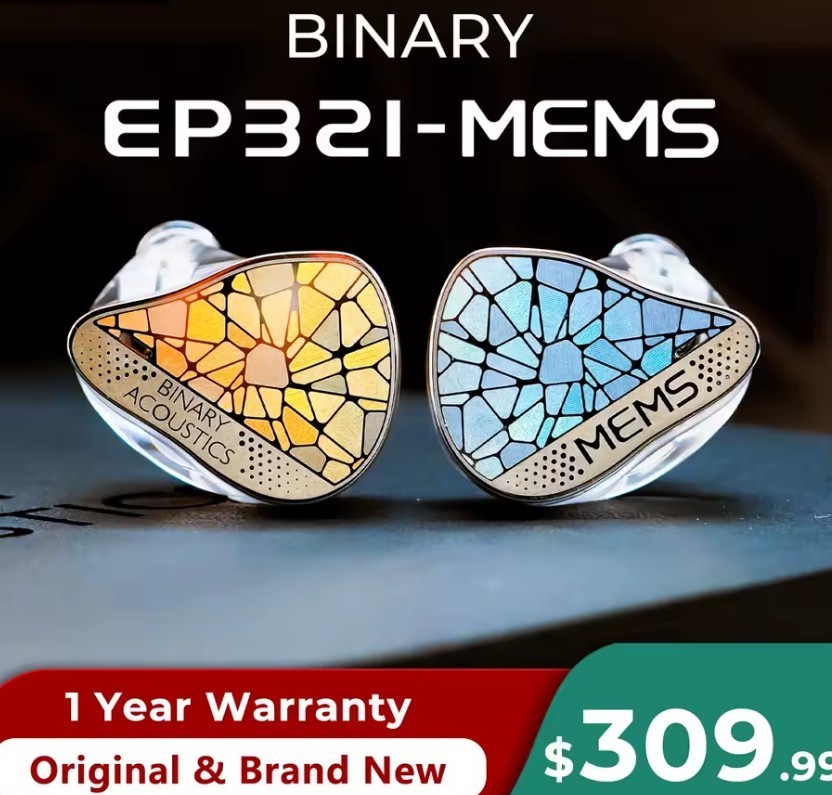 Binary EP321-MEMS – IEM 2DD+3BA+MEMS Hi-Res Audiophile (4.4mm)