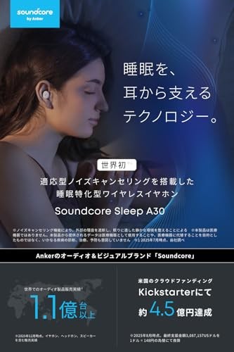Anker Soundcore Sleep A30 Wireless Earbuds BT5.3 50H Off-White
