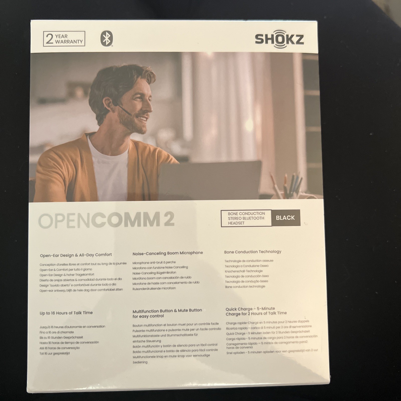 Aftershokz OpenCommUC(Rebranded as Shokz OpenComm UC) – Bluetooth Stereo