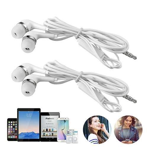 Bulk Universal W/Mic Wired 3.5MM Headphones Earbud Earphones Handsfree Wholesale