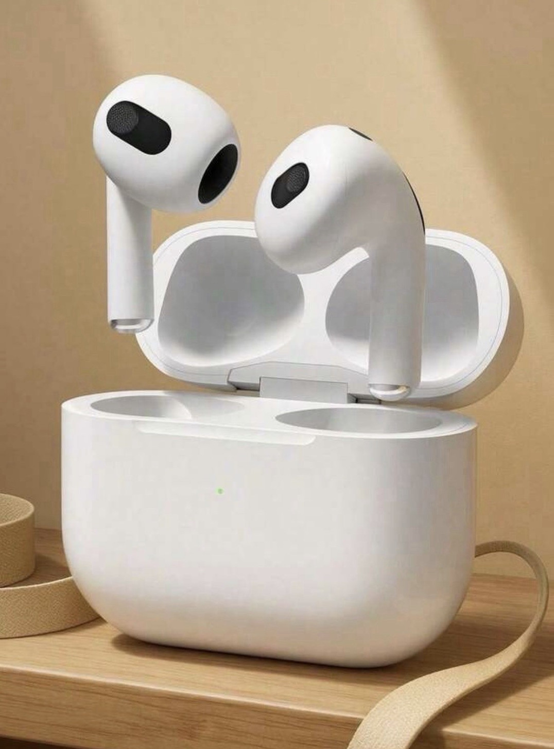 A7 Wireless Bluetooth Earbuds, White, 13mm Driver, Touch Controls, Charging Case