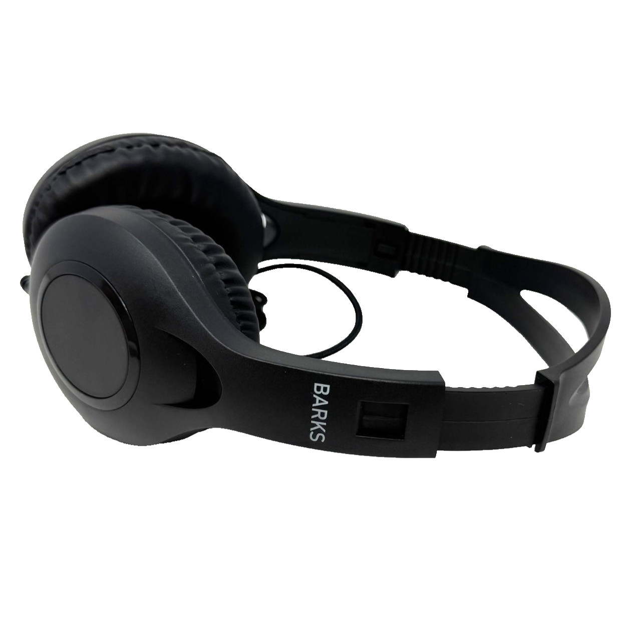 Wired Over Ear Headphones 3.5mm Braided Cable Black Foldable Headset