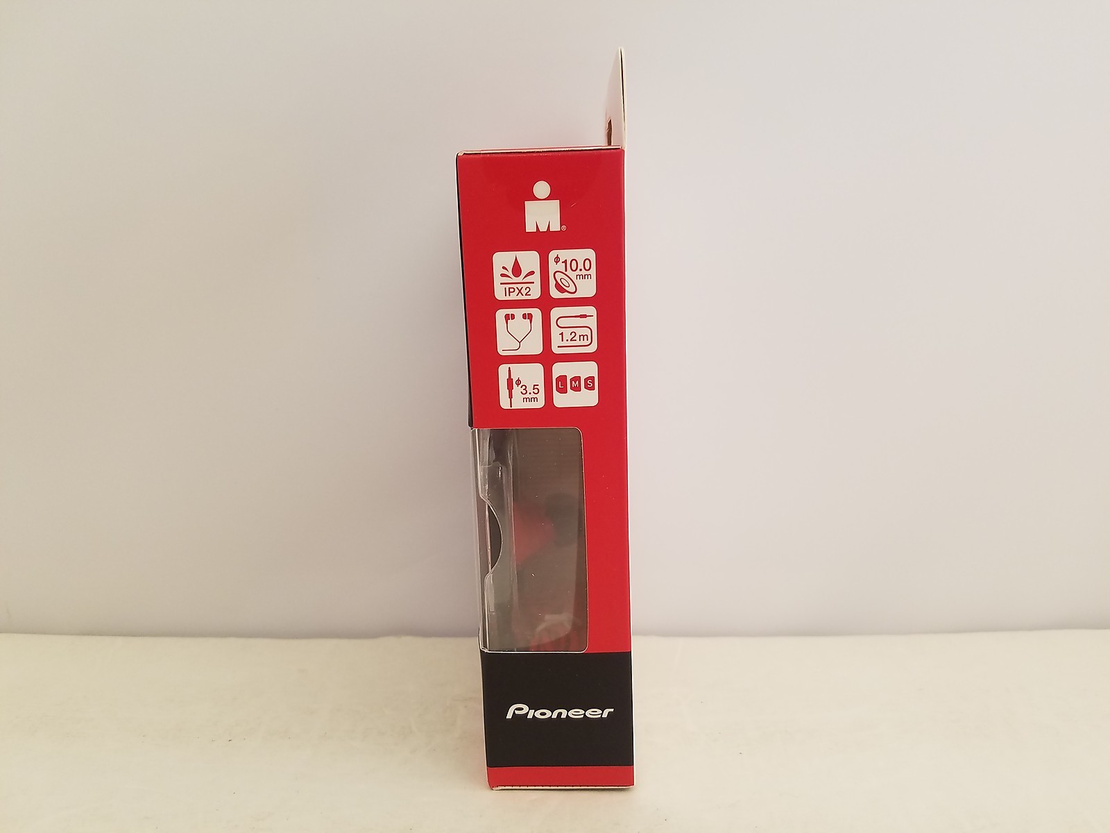Pioneer IRONMAN E3 Sports Earphones | Red | SE-E3M(R) | SE-E3M(R)CC | Large