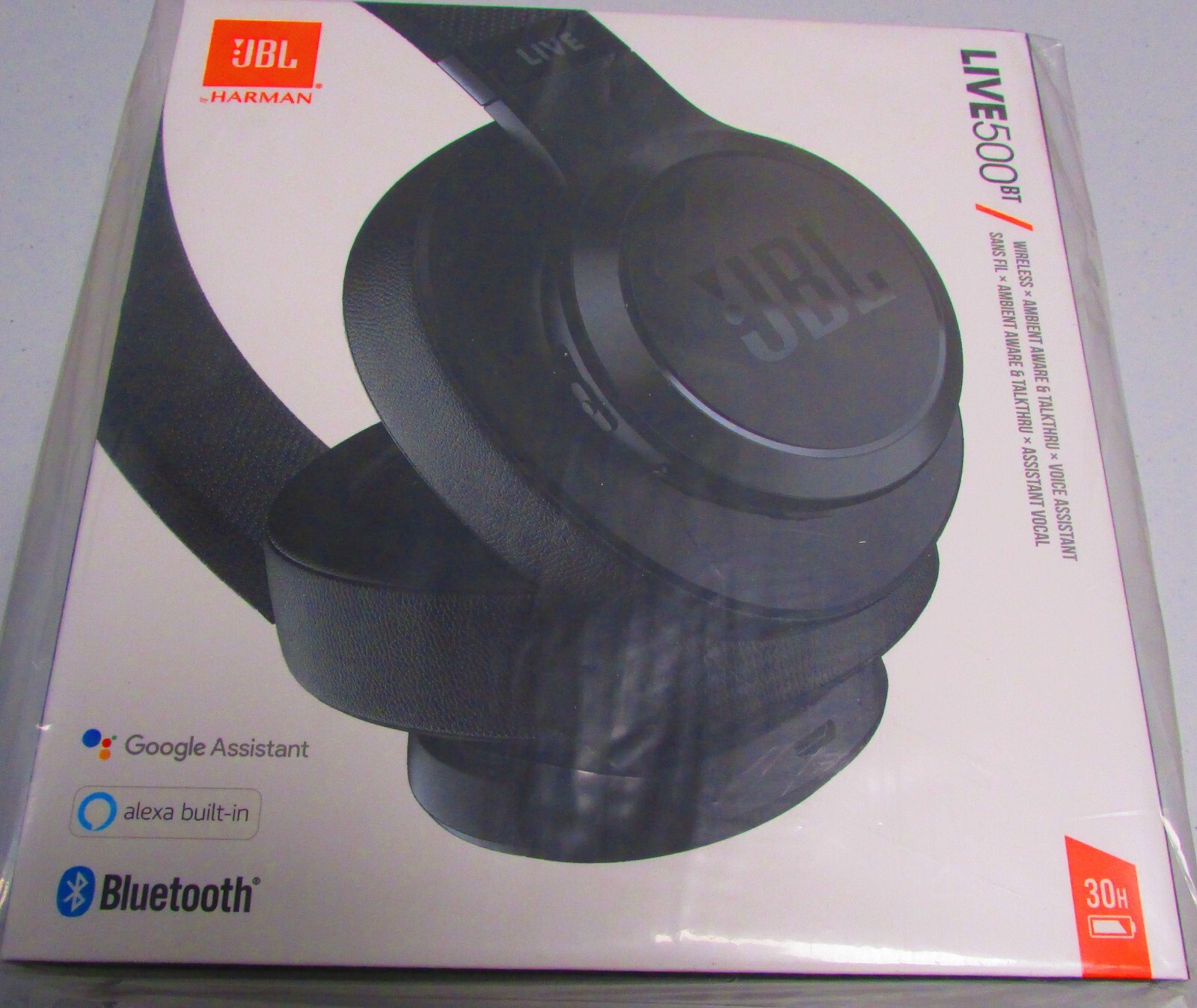 JBL Live 500 BT Around-Ear Wireless Headphone – Black