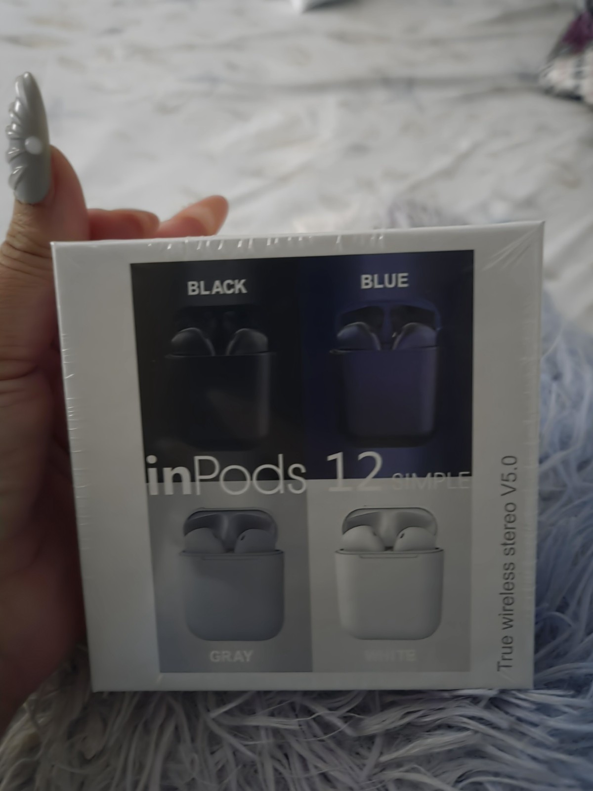 inPods 12 True Wireless Stereo Bluetooth In-Ear Earbuds, White (2-Pack)