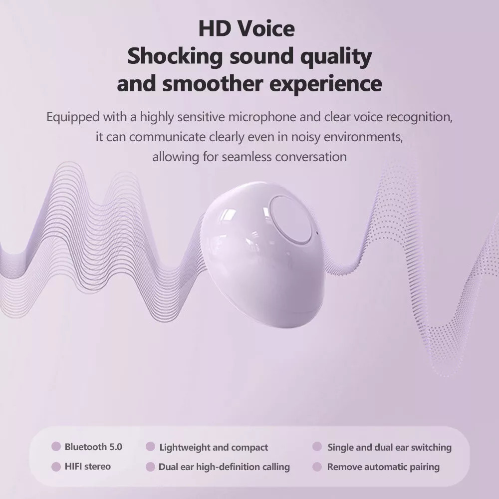 2025 NEW Mini Earbuds Invisible Sleep Headphone Bluetooth 5.2 Earphones Wireless
