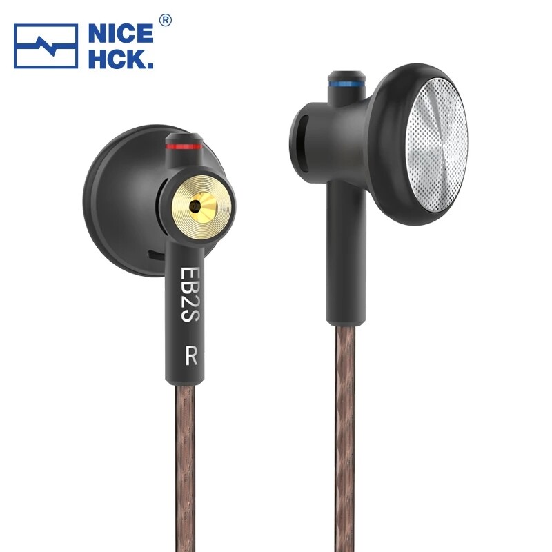 NiceHCK EB2S 3.5mm Metal CNC HIFI Earbud 15.4mm LCP Dynamic Music Vocal Ear