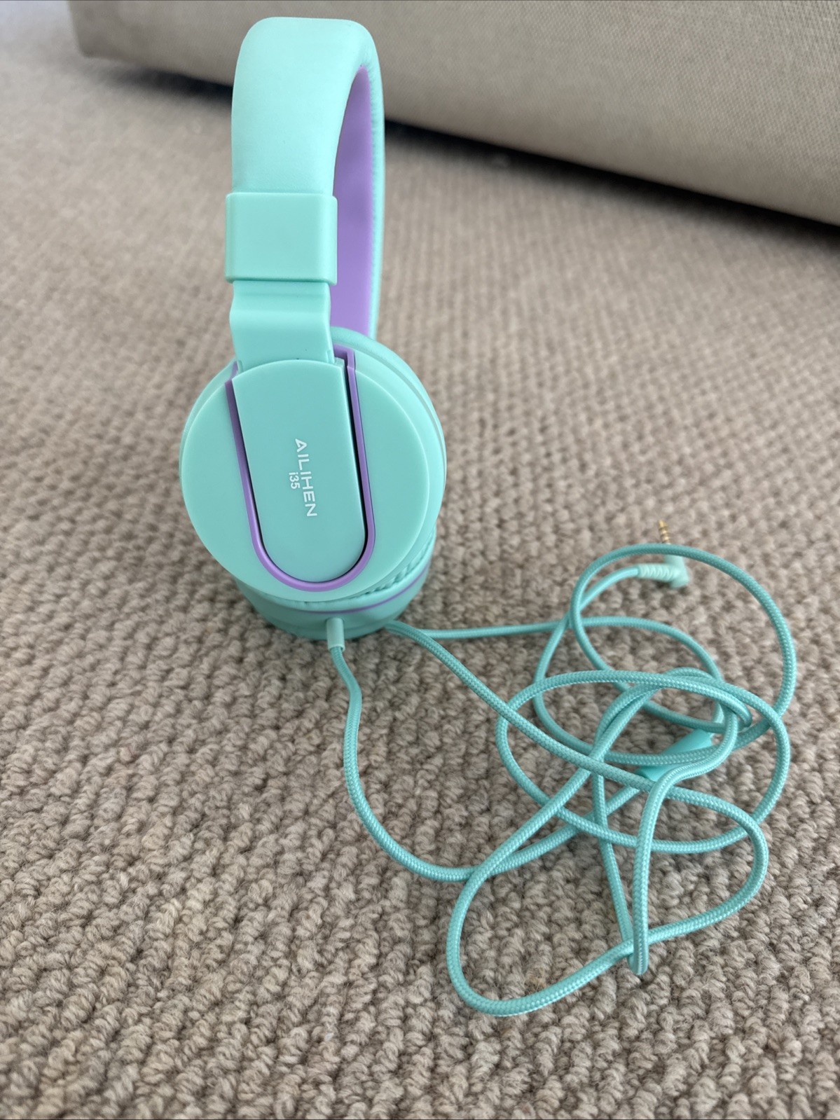 Mint Green And. Purple Wired On-Ear Headphones With 3.5mm Jack – Lightly Used.