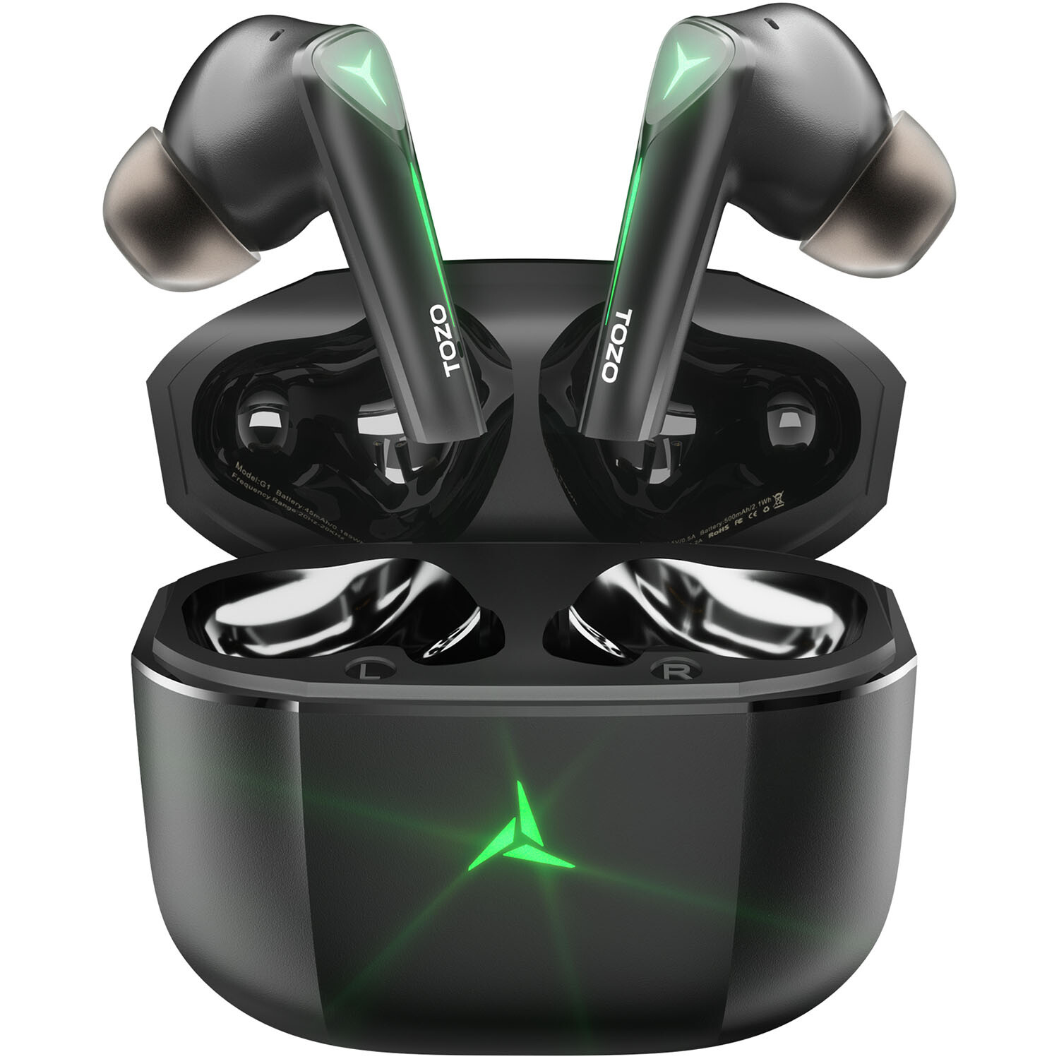 TOZO G1S Gaming Pods Bluetooth Wireless Low Latency Earbuds with Charging Case