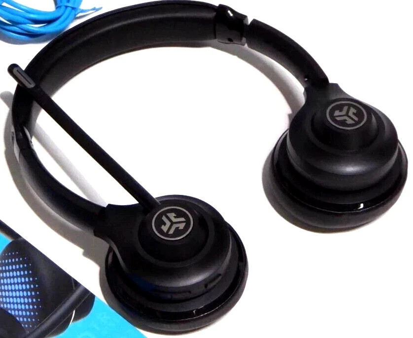 JLab GO Work – Wireless/Wired Office Headset with Boom Mic – Black Open box
