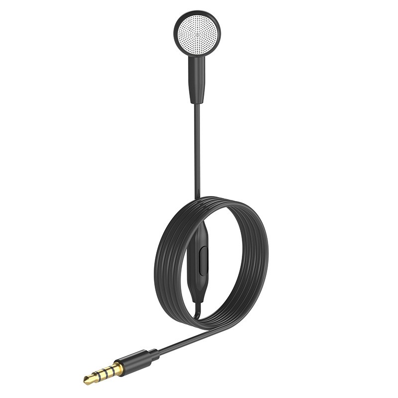 3.5mm Single Side Mono Earphone In Ear Earbud Headset Headphone With Microphone