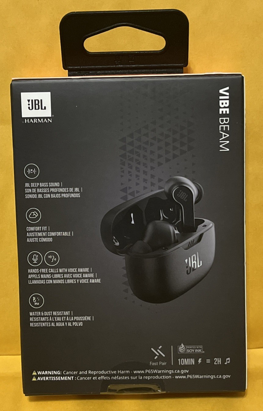 JBL Vibe Beam True Wireless Deep Bass Earbuds With Bluetooth 5.2