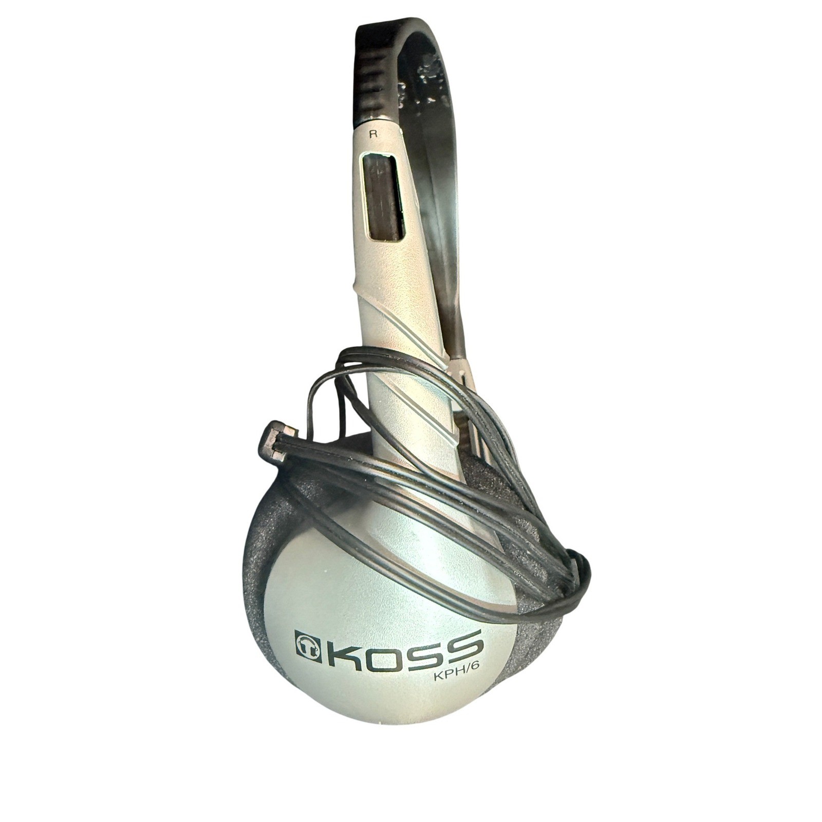 VTG Koss KPH6 Wired On-Ear Headphones Silver Black 3.5mm Jack Retro Y2K 90s