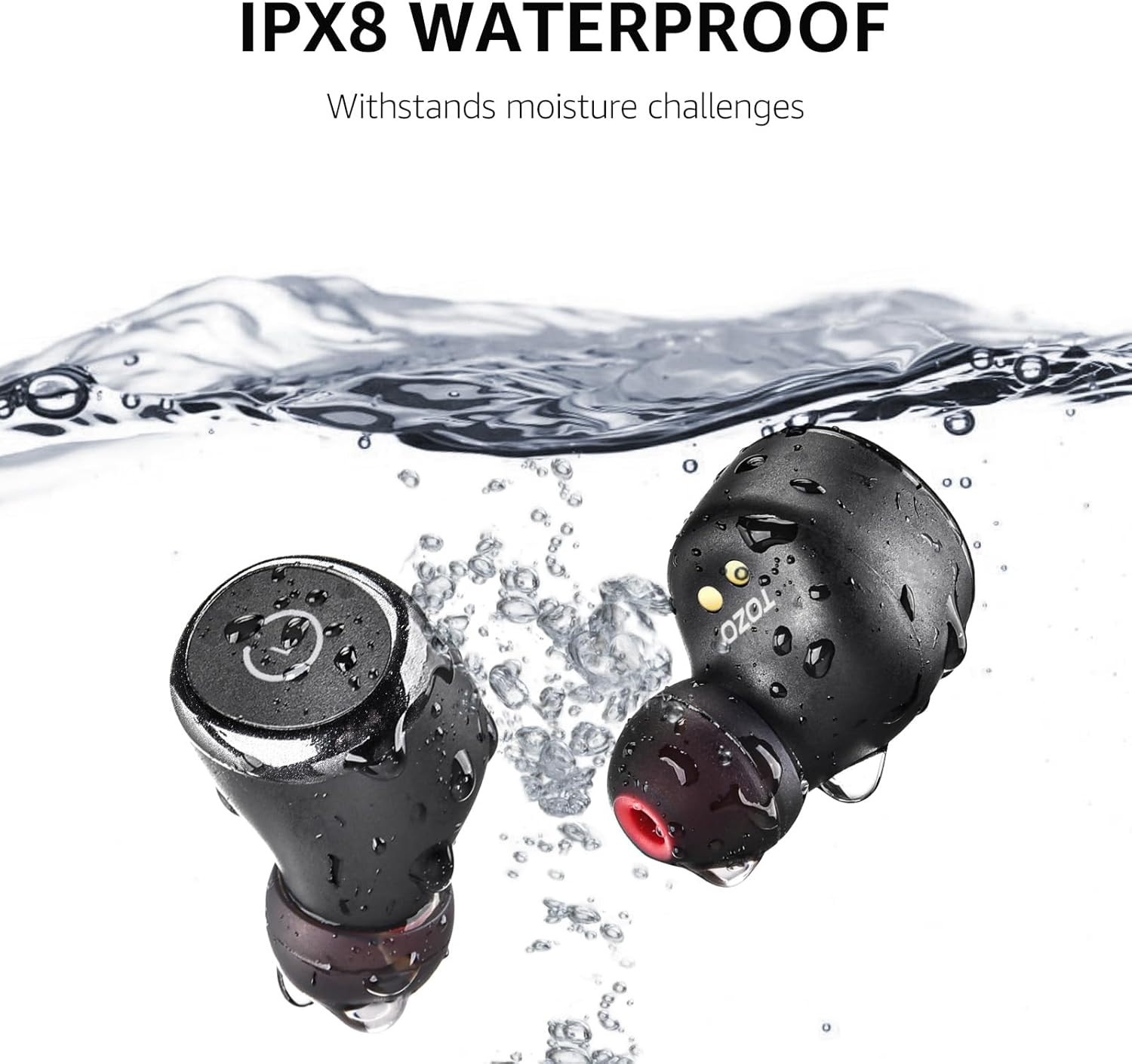 T10 Wireless Earbuds Bluetooth 5.3 Headphones, App Customize EQ, Ergonomic Desig