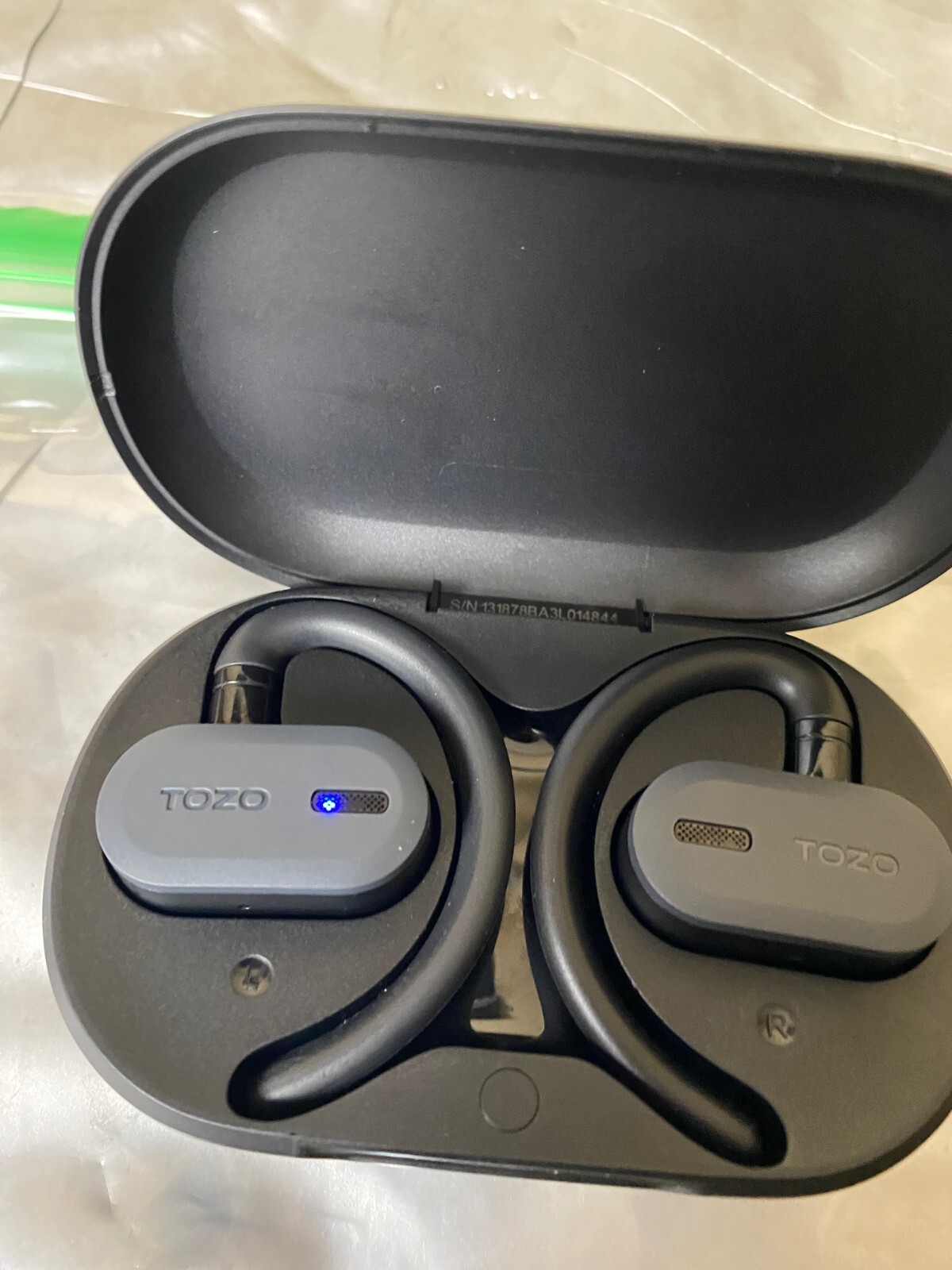 TOZO Open Buds Lightweight Wireless Earbuds Dual-Axis Open Ear Headphone-Black
